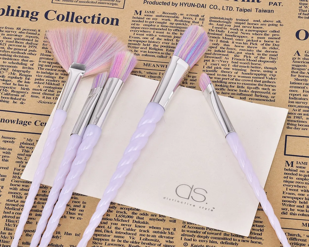 10 Pcs Professional Makeup Brush Set with Diamond Bag - Silver