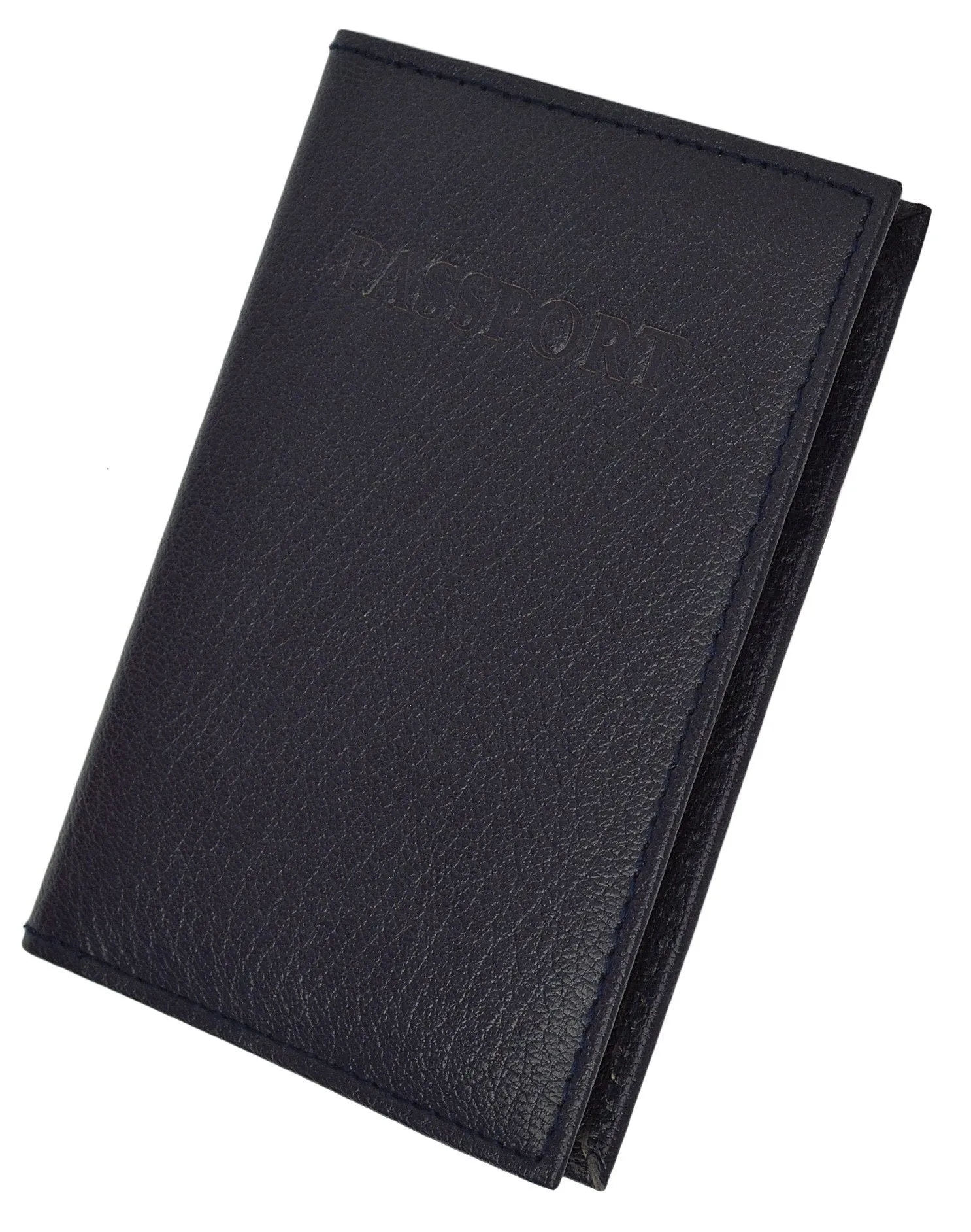 151CF BLIND /Travel Genuine Leather Passport Card Holder Case Protector Cover Organizer Wallet