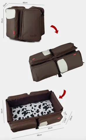 3 in 1 Portable Multi-functional Collapsible Newborn Crib/Bag