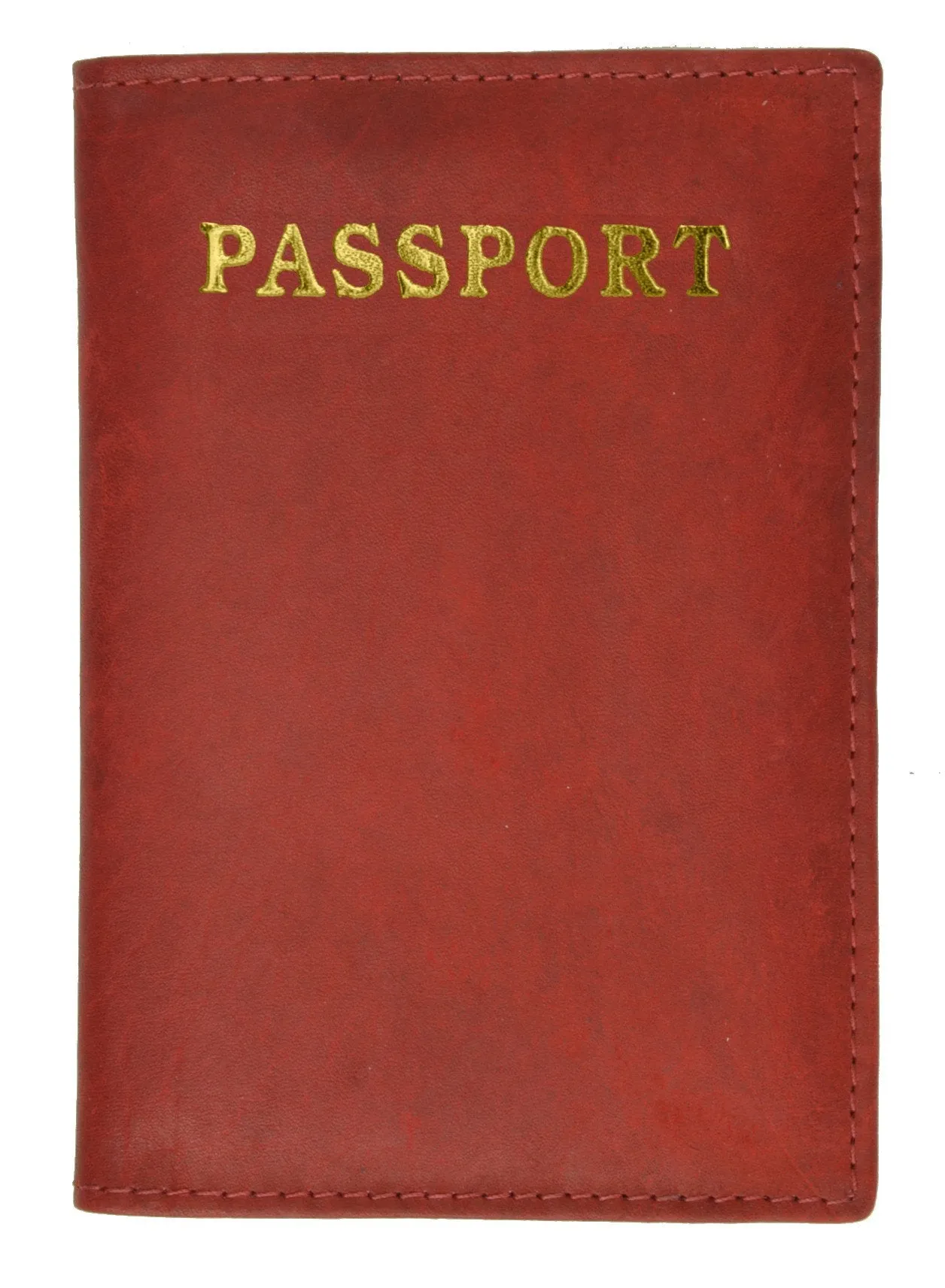 601CF IMPRINT/Leather Passport wallet with Card holder