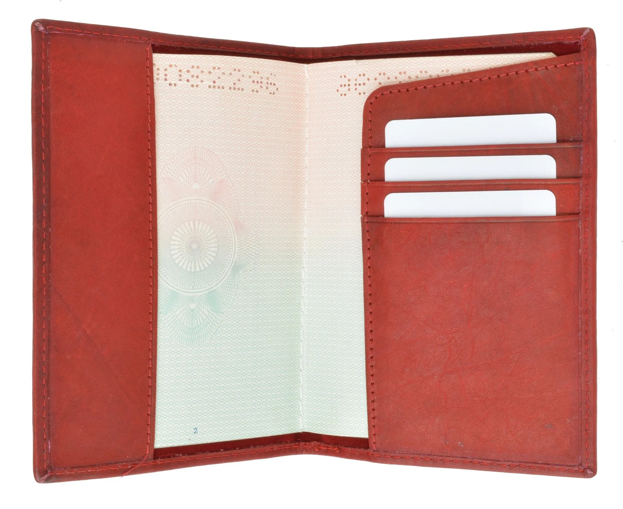 601CF IMPRINT/Leather Passport wallet with Card holder