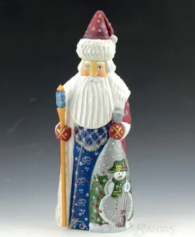 7 inch Russian Santa with Snowman