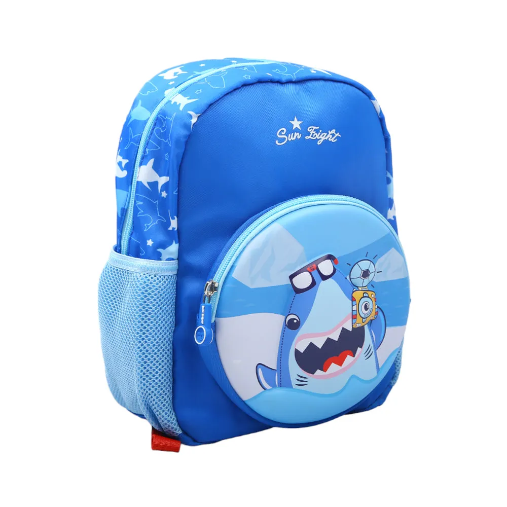 90182 KIDS SCHOOL BACK PACK SKYBLUE SHARK 12INCH IR