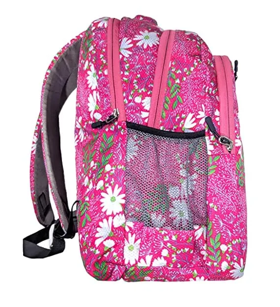 Alpha Nemesis Casual School Backpack/College Bag For Kids Made With Waterproof polyester 30 Ltrs Pink School Backpack