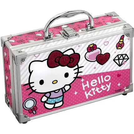 Aluminum cosmetic bag set, 31 pieces, Hello Kitty