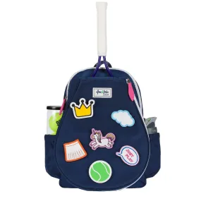 Ame & Lulu Little Patches Navy Pink Tennis Backpack