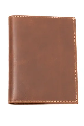 Antique Mahogany Full-Grain Leather Passport Holder