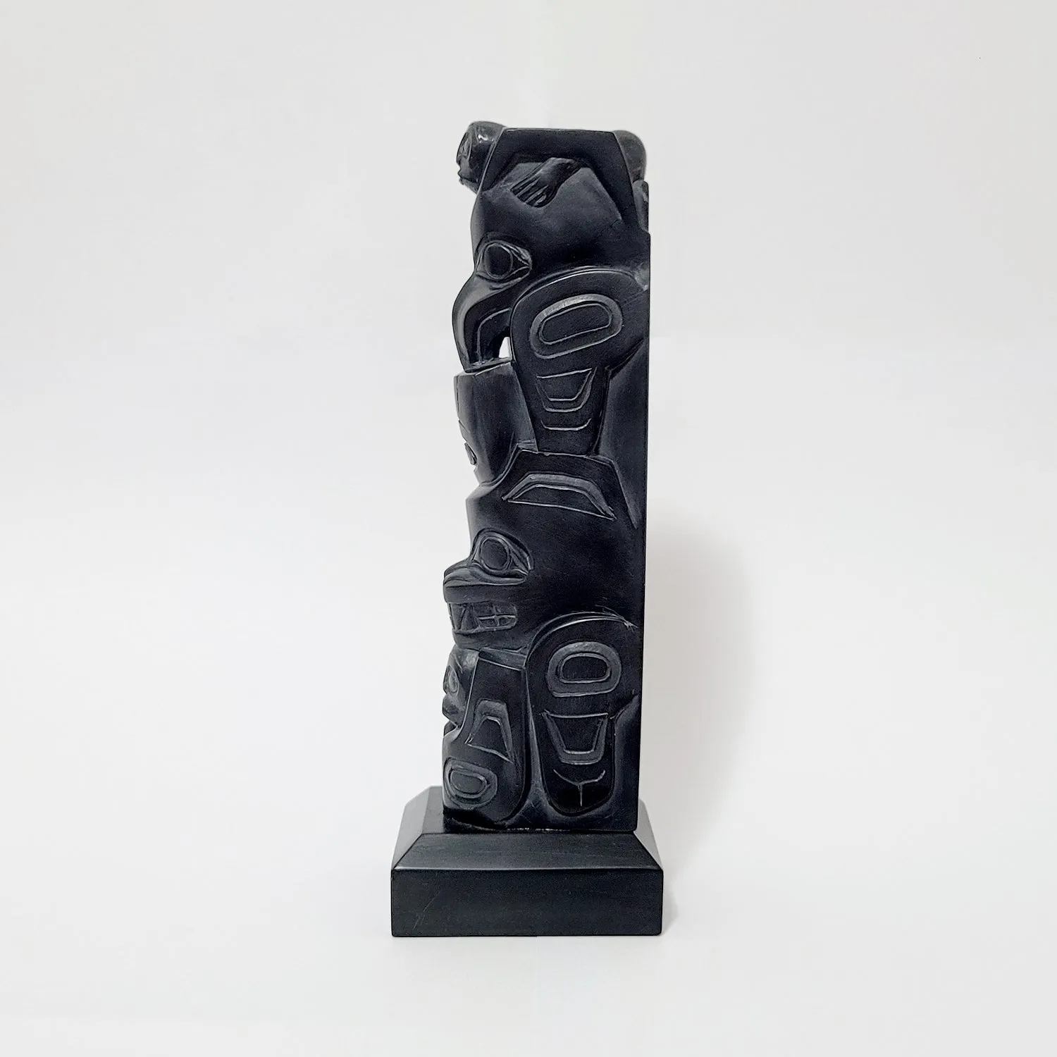 Argillite Eagle & Orca Totem Pole