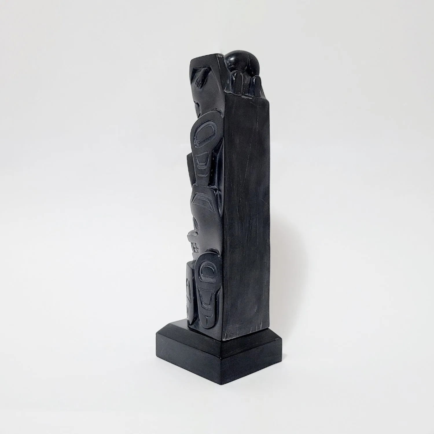 Argillite Eagle & Orca Totem Pole