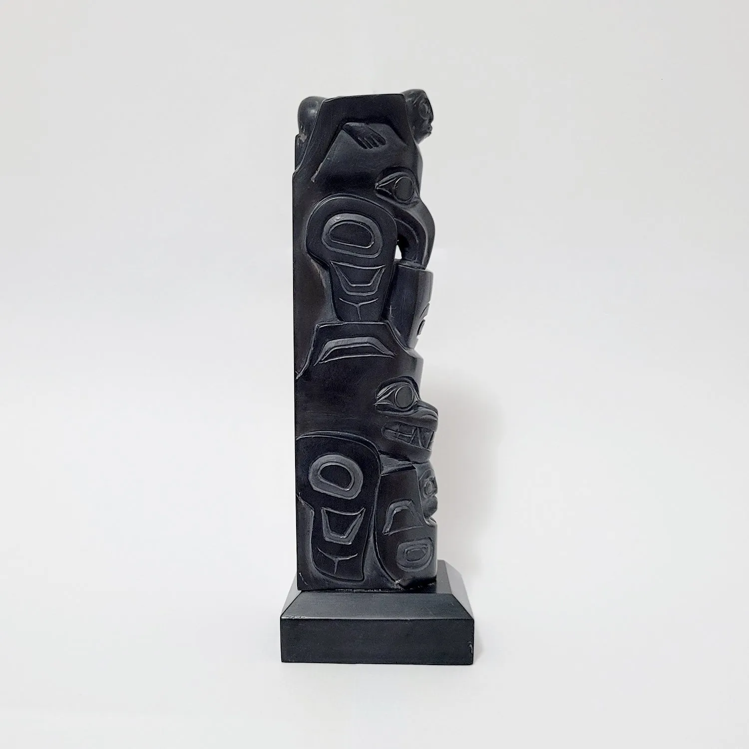 Argillite Eagle & Orca Totem Pole