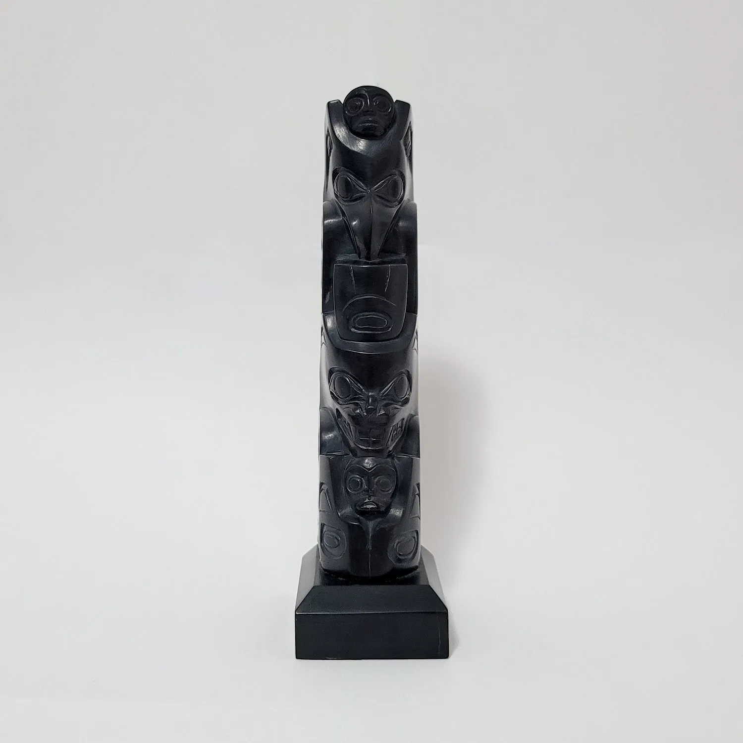 Argillite Eagle & Orca Totem Pole