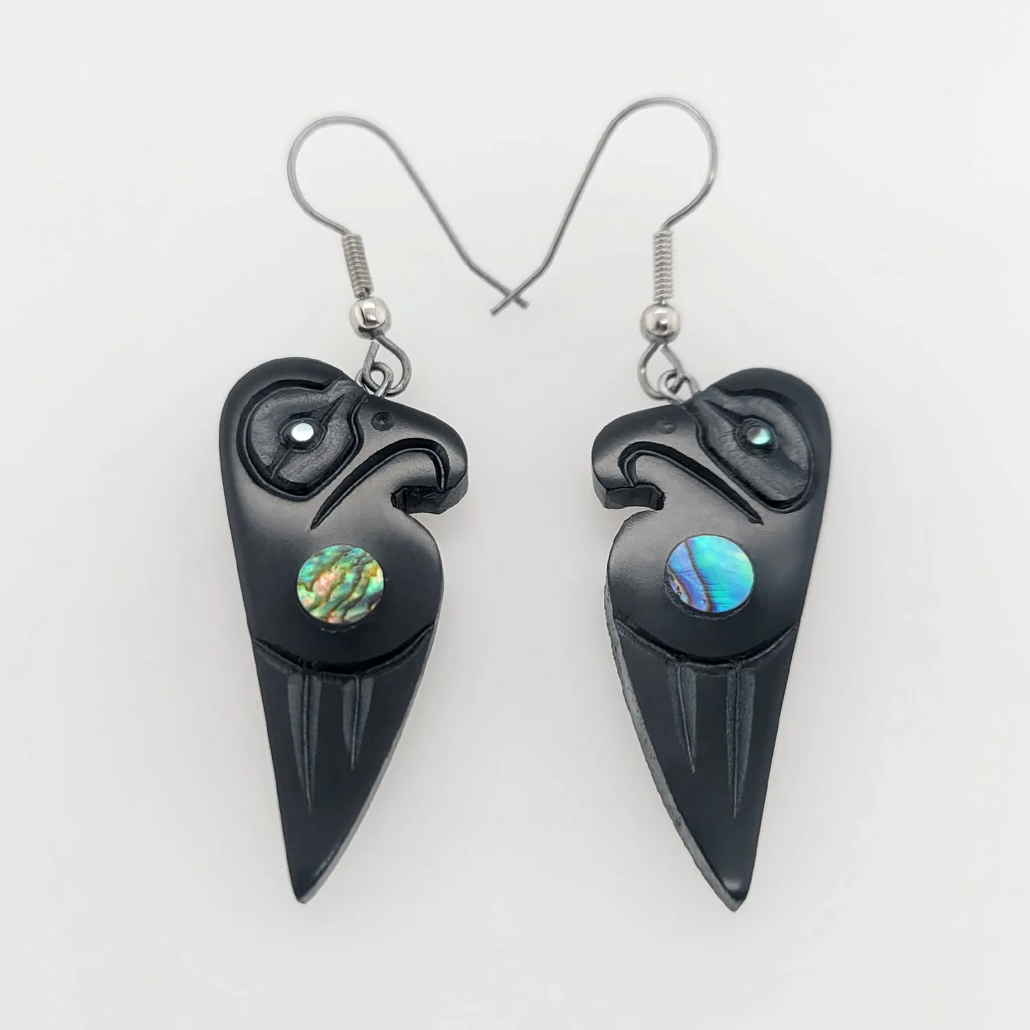 Argillite Eagle Earrings