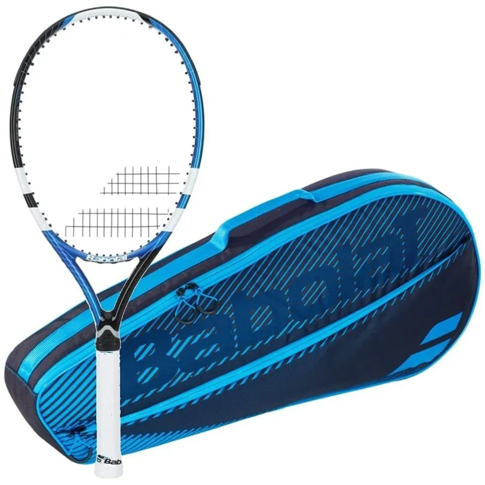 Babolat Drive Max 110 Pre-Strung Tennis Racquet Bundled with an RH3 Club Essential Tennis Bag in Your Choice of Color