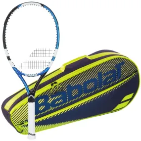 Babolat Drive Max 110 Pre-Strung Tennis Racquet Bundled with an RH3 Club Essential Tennis Bag in Your Choice of Color