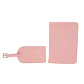 Baby's First Travel Set Luggage Tag & Passport Holder - Pink