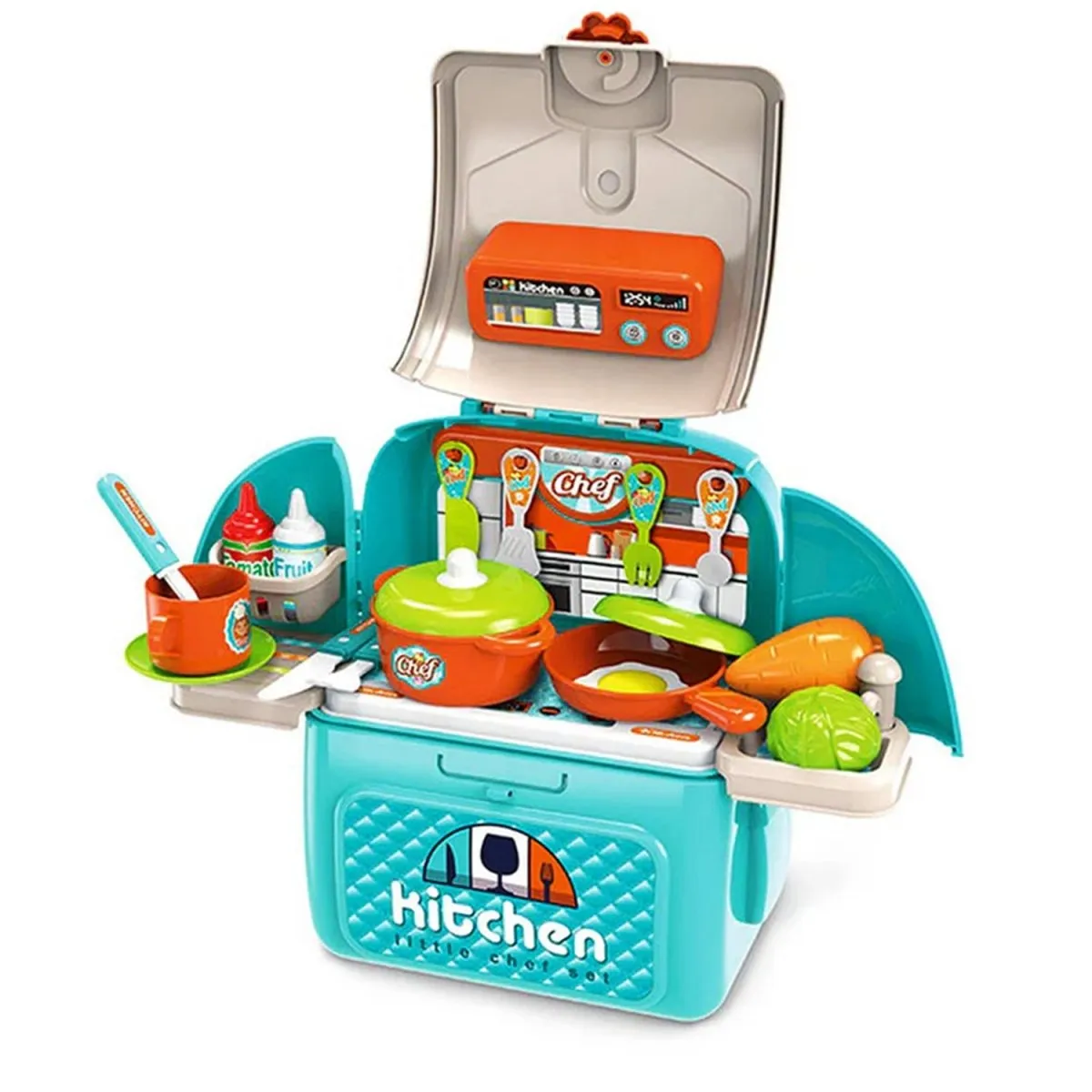 Backpack Kitchen Pretend Playset