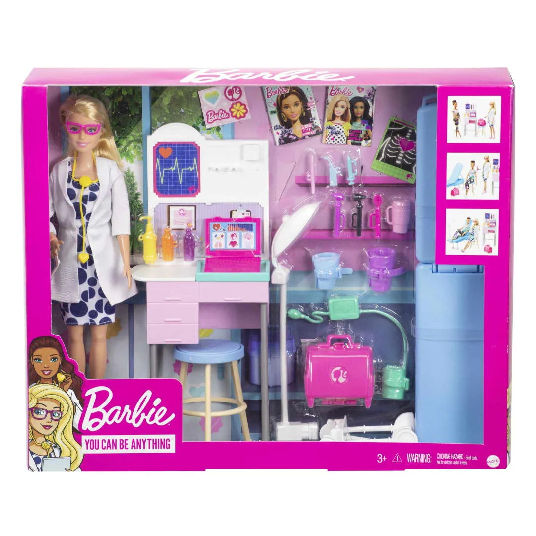 Barbie Medical Doctor Doll with Doctor Accessories & Playset for Kids Ages 3 