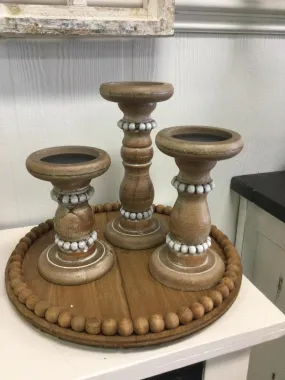 Beaded candle holders