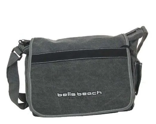 Bells Beach - Canvas Messenger Bag - Charcoal