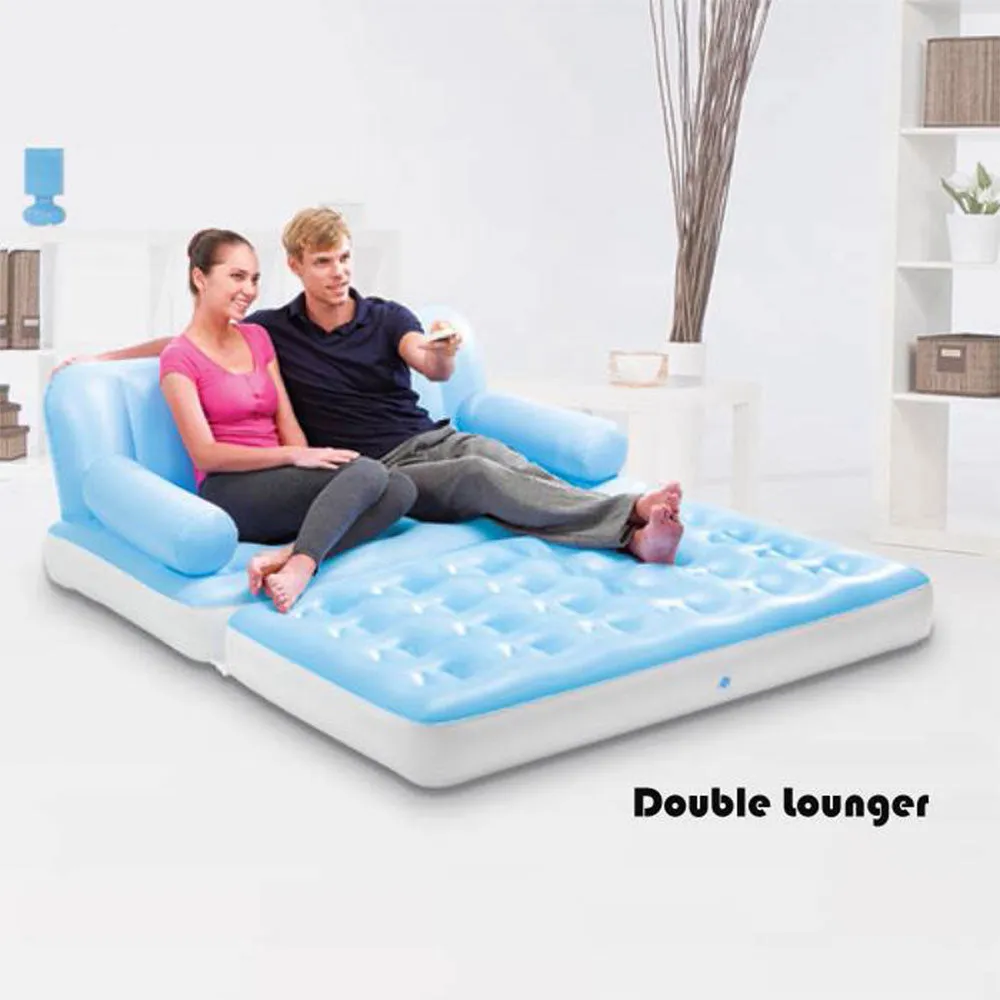 Bestway Inflatable 5 in 1 Multi-functional Couch - blue