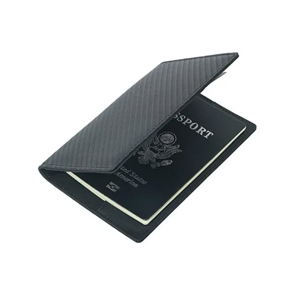 Black Grained Leather RFID Passport Holder 黑色真牛皮RFID安全防盜護照證件套 CH19017