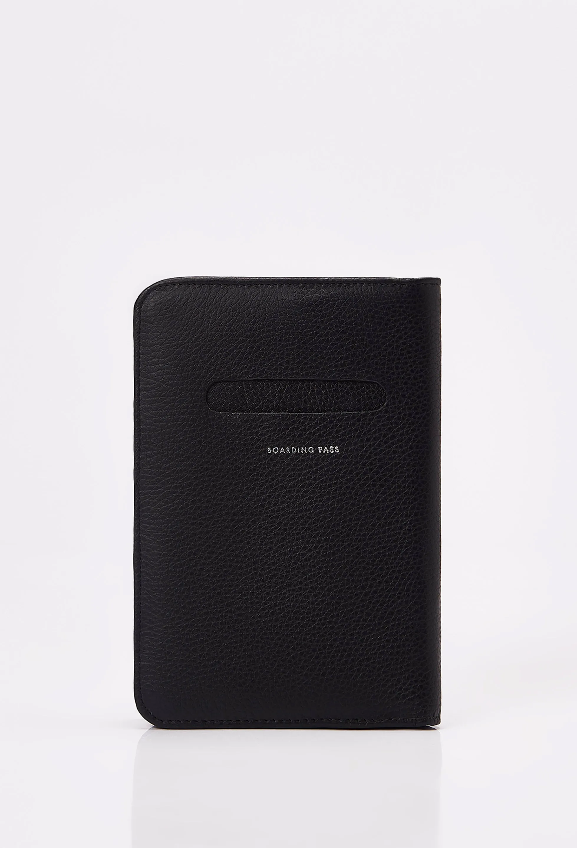 Black Leather Passport Holder