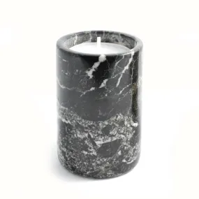 Black Marble Cylinder Tea Light Holder