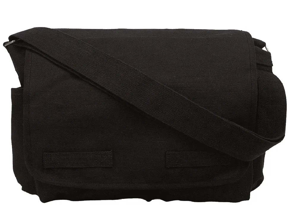 Black Military Messenger Bag