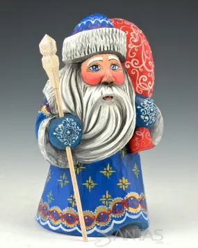 Blue Russian Santa with Red Sunset toybag