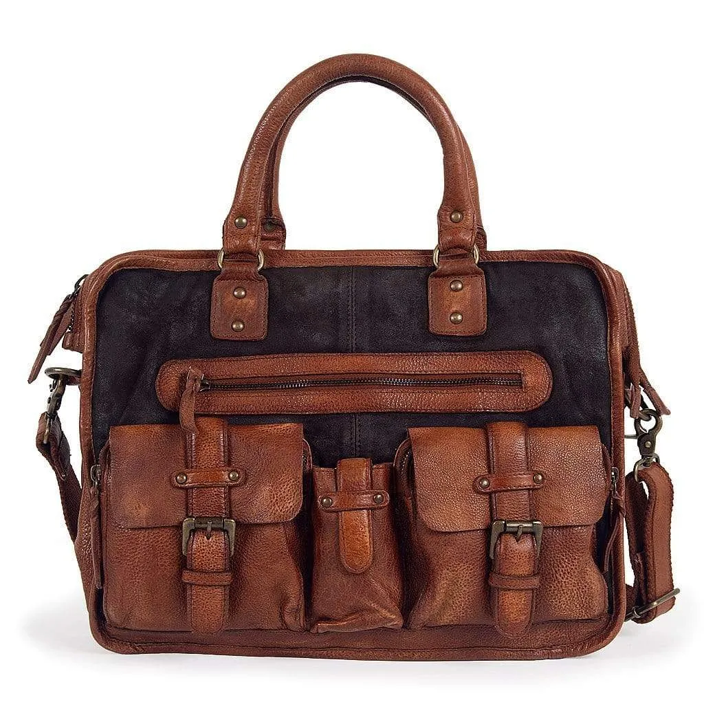 Boomsma | Men's Leather Messenger Bag | Laptop Briefcase