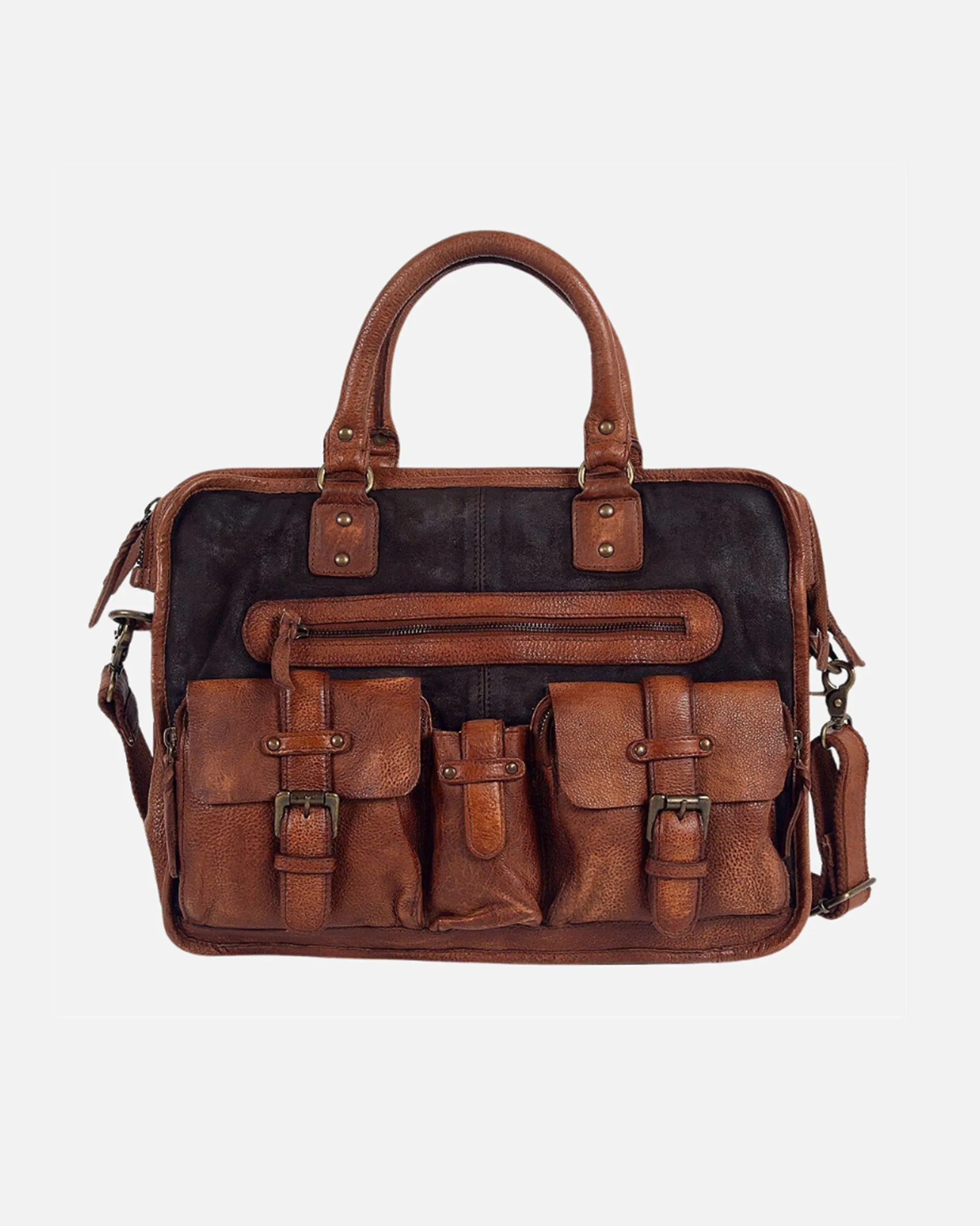 Boomsma | Men's Leather Messenger Bag | Laptop Briefcase