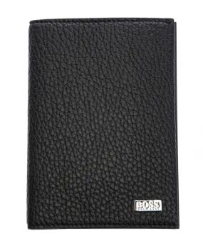 BOSS Crosstown Passport Holder in Black