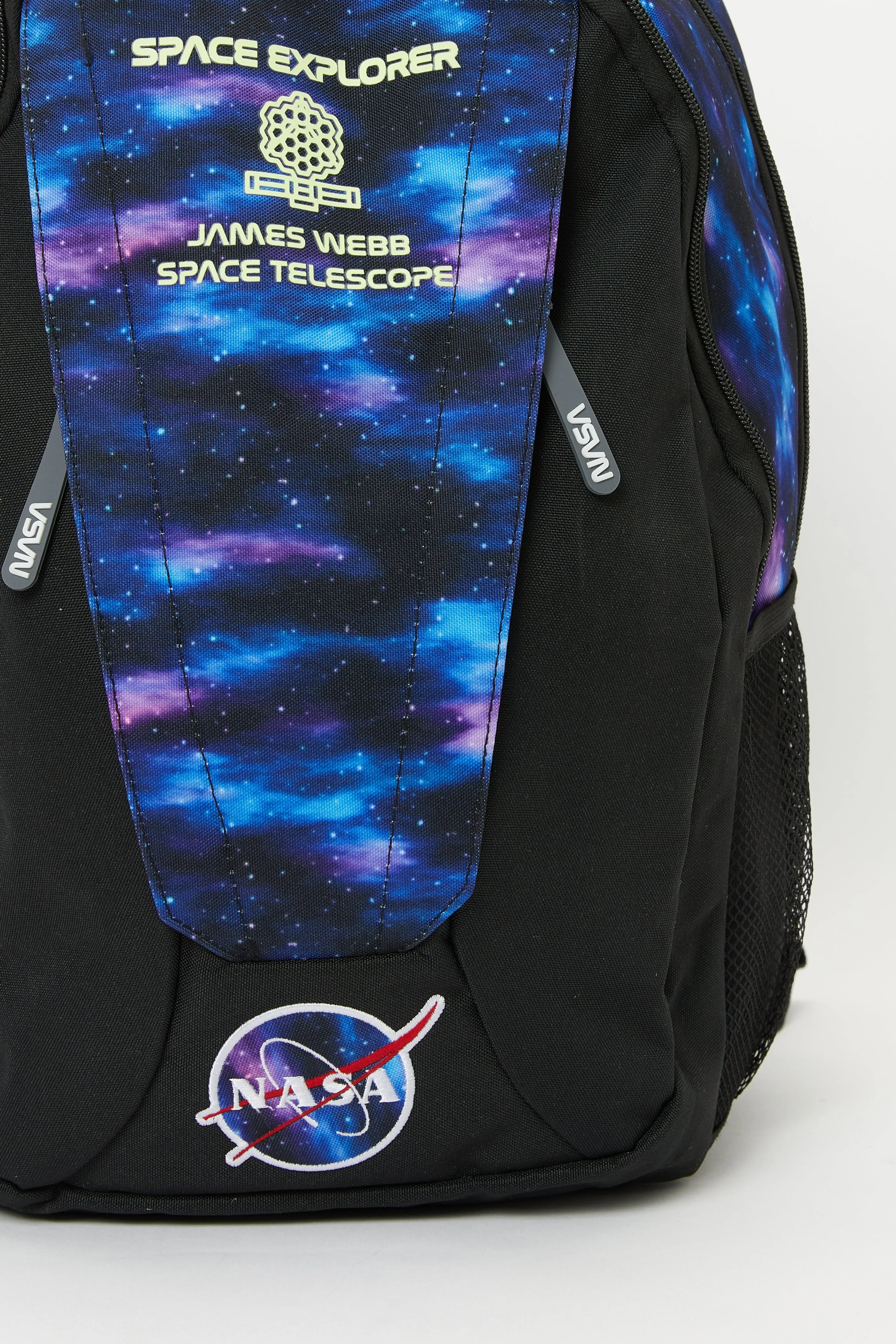 Boys Black Nasa Space Explorer Teens 18" Backpack