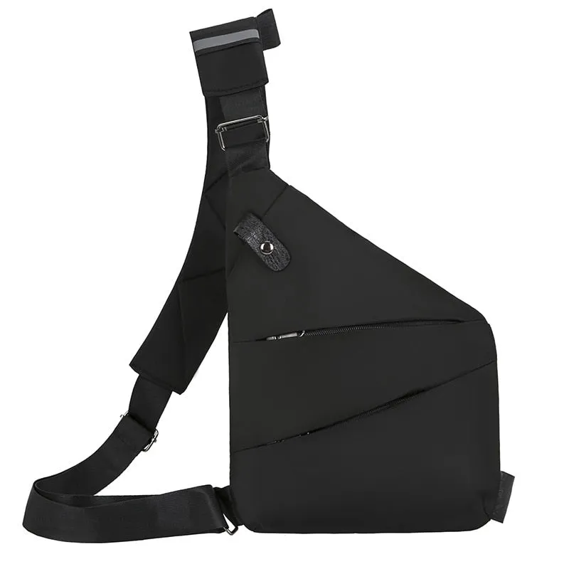 Brand Men Travel Business Fino Bag Burglarproof Shoulder Bag Holster Anti Theft Security Strap Digital Storage Chest Bags