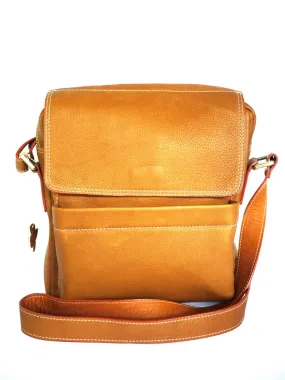 Brown Stone Messenger Leather Bag Twenty Six Square Chamois