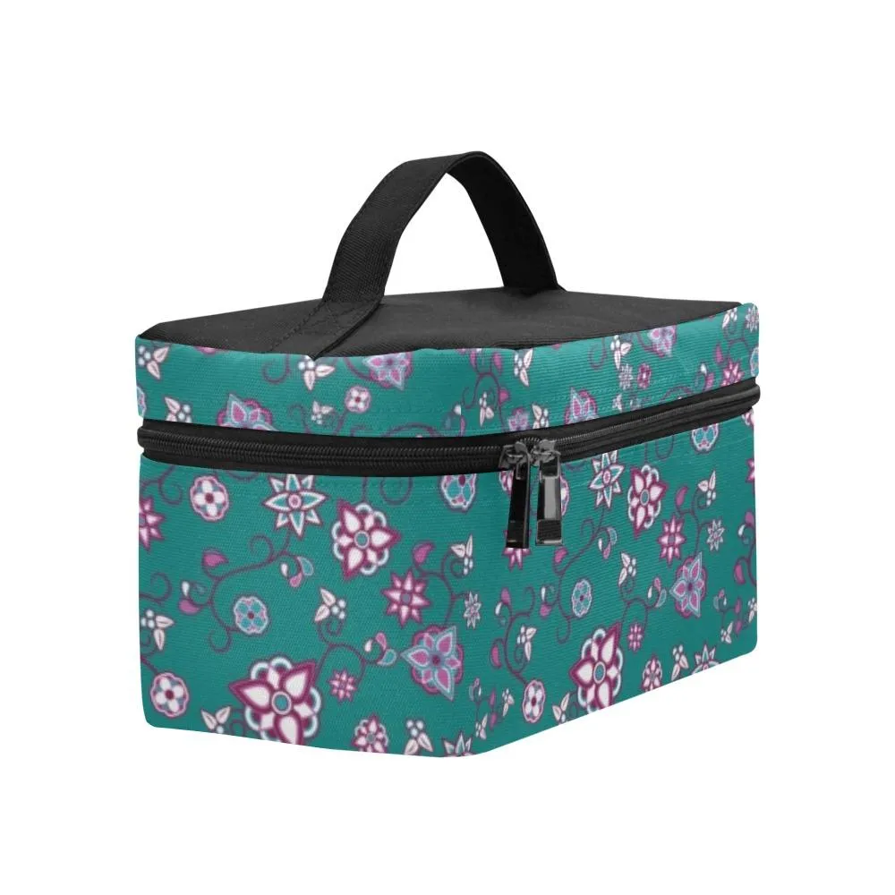 Burgundy Bloom Cosmetic Bag/Large