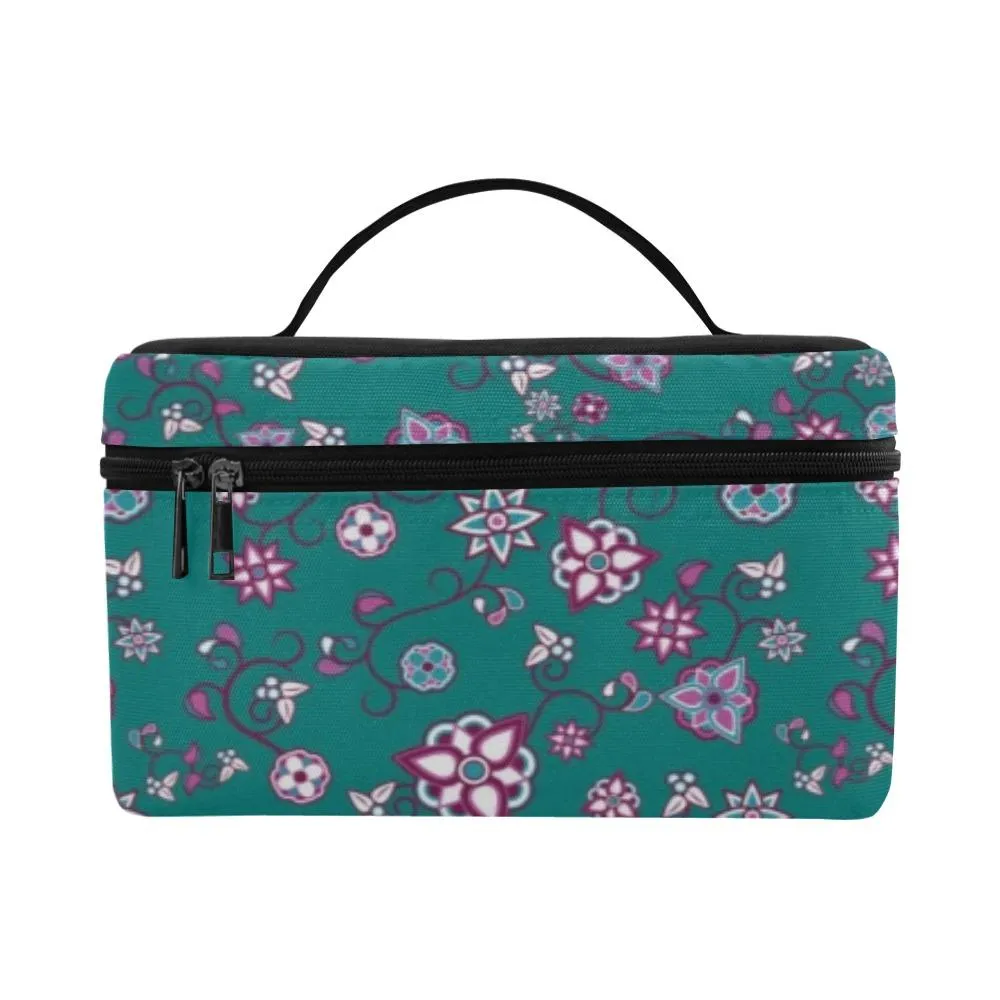 Burgundy Bloom Cosmetic Bag/Large