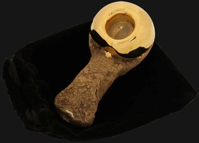 Celebration Pipes - 22K Gold Lavastone Ceramic Hand Pipe