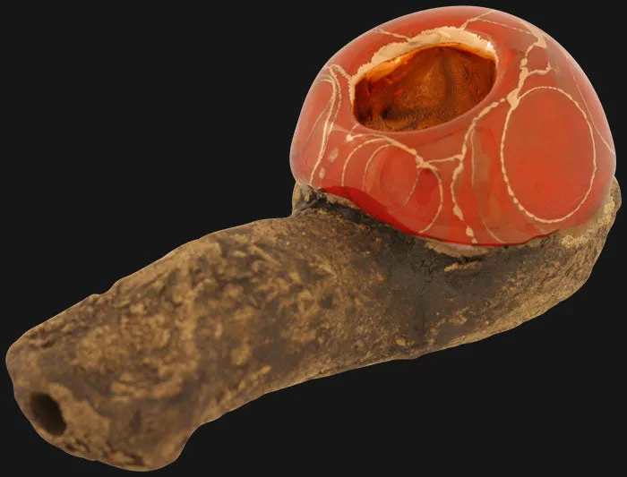 Celebration Pipes - Panama Red Lavastone Ceramic Hand Pipe