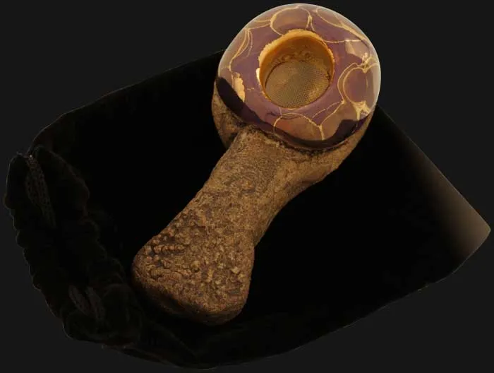 Celebration Pipes - Purple Haze Lavastone Ceramic Hand Pipe