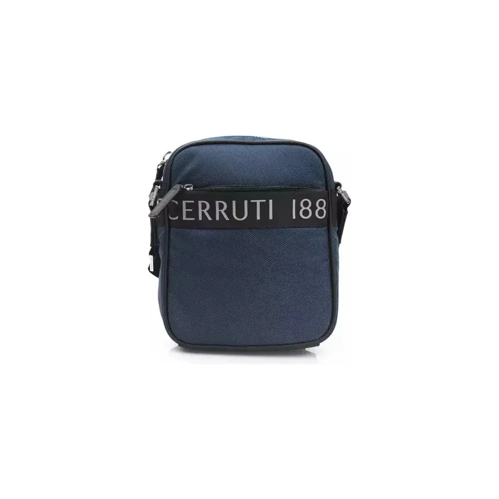 Cerruti 1881 Blue Nylon Men Messenger Bag