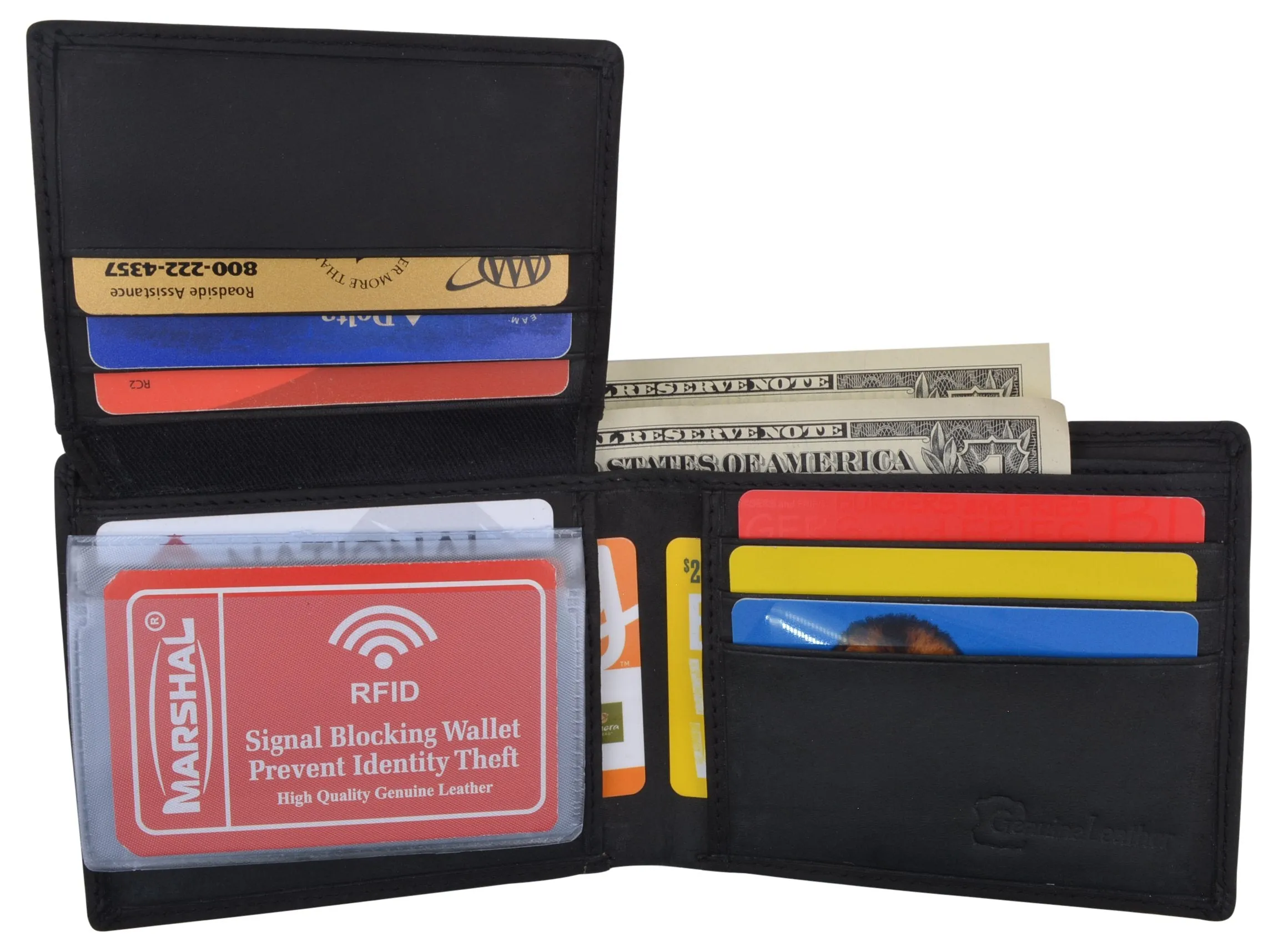 Chicago City Logo RFID Mens Leather Credit Card ID Bifold Wallet /53HTC Chicago