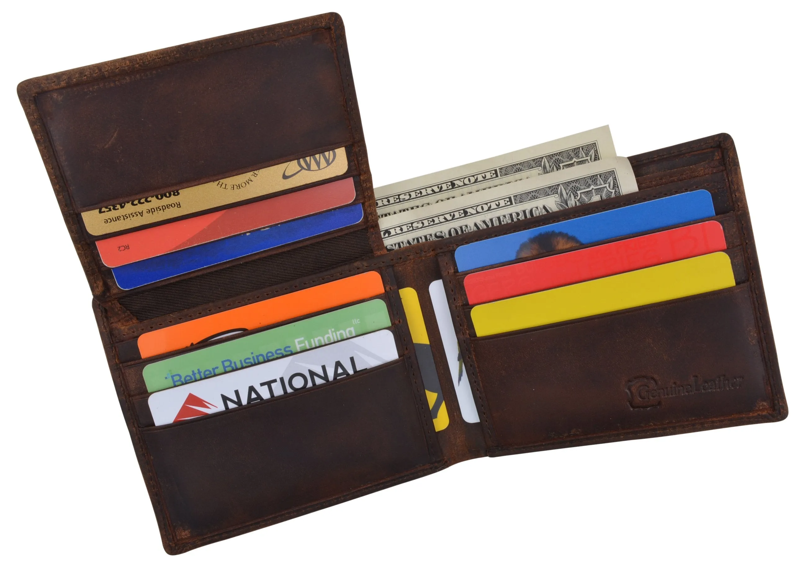 Chicago City Logo RFID Mens Leather Credit Card ID Bifold Wallet /53HTC Chicago