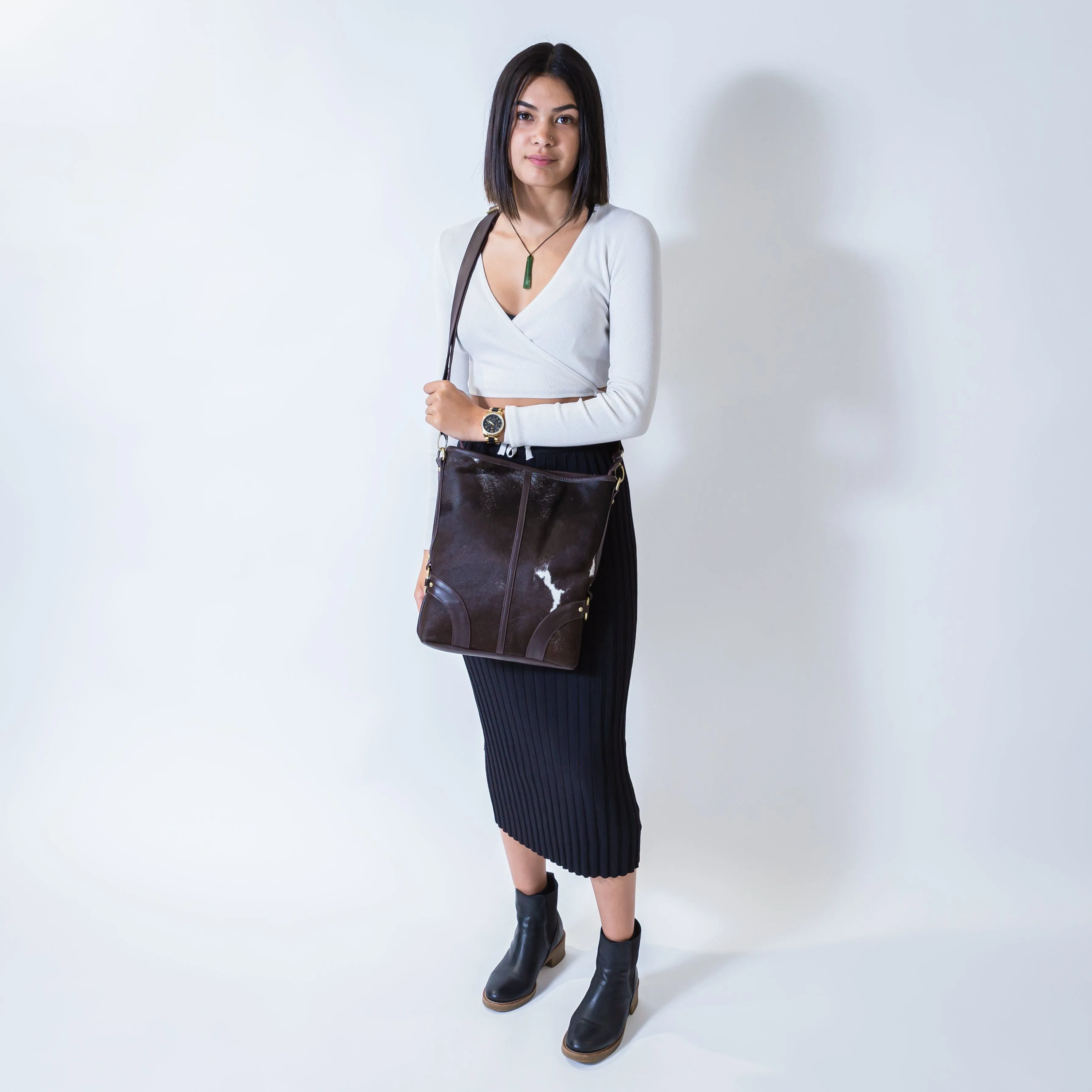 Clara Cowhide Messenger Bag