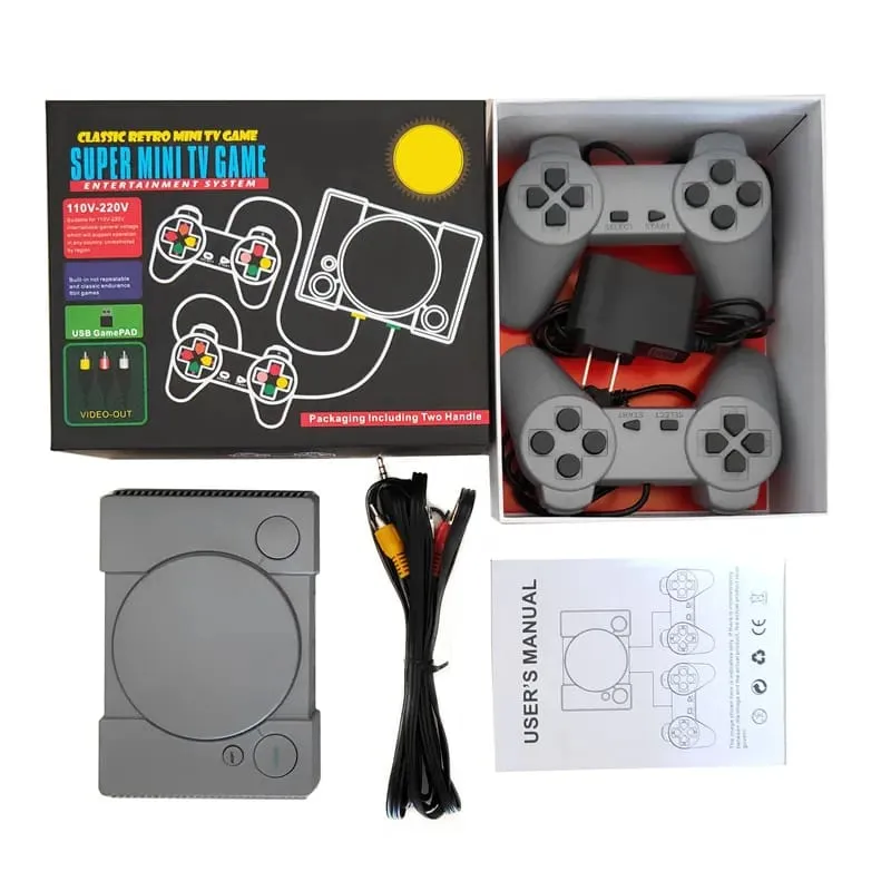 Classic 8-bit Nostalgic host for PS1 can store 620 Game Enthusiast Entertainment System Retro Double Battle Game Console