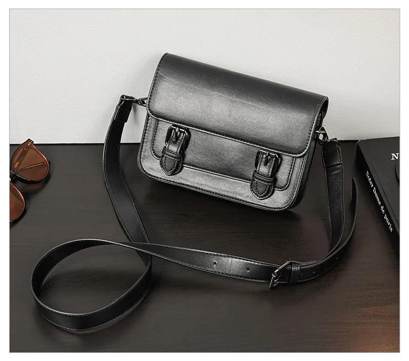 Classic Buckle Messenger Crossbody Bag