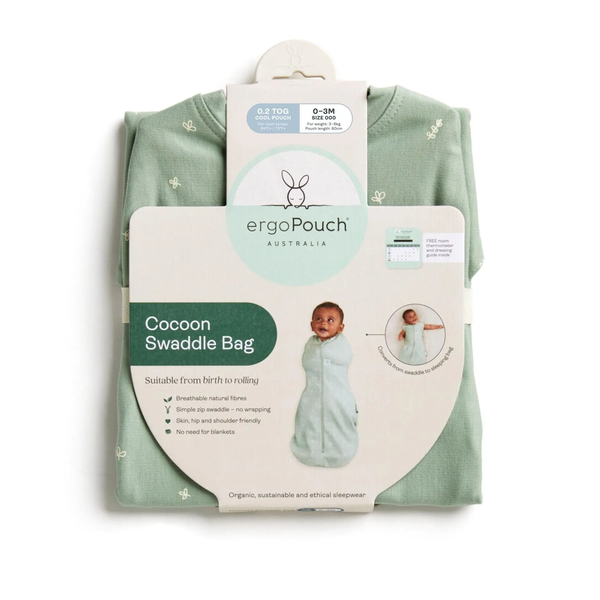 Cocoon Swaddle Bag 0.2 TOG Berries