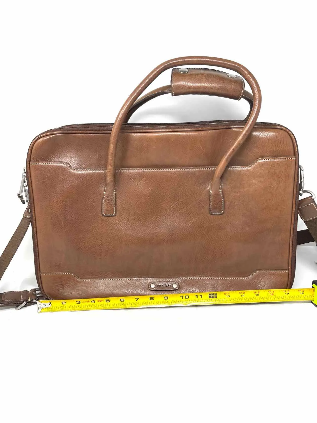 Cole Haan Brown Leather Luggage Messenger Bag