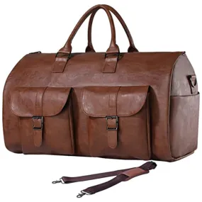 Convertible Travel Leather Carry-On Luggage Bag