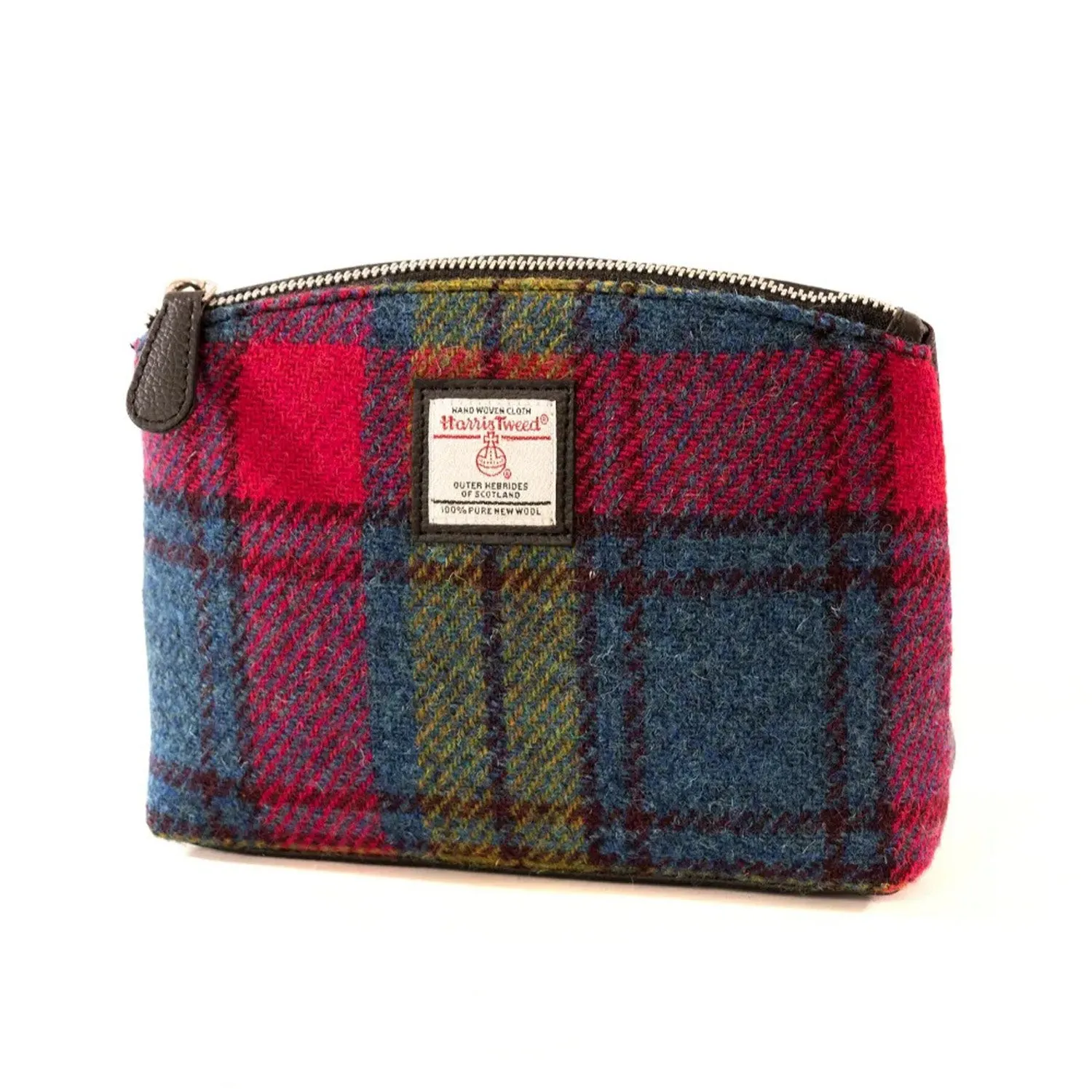 Cosmetic Bag Blue/Pink Check